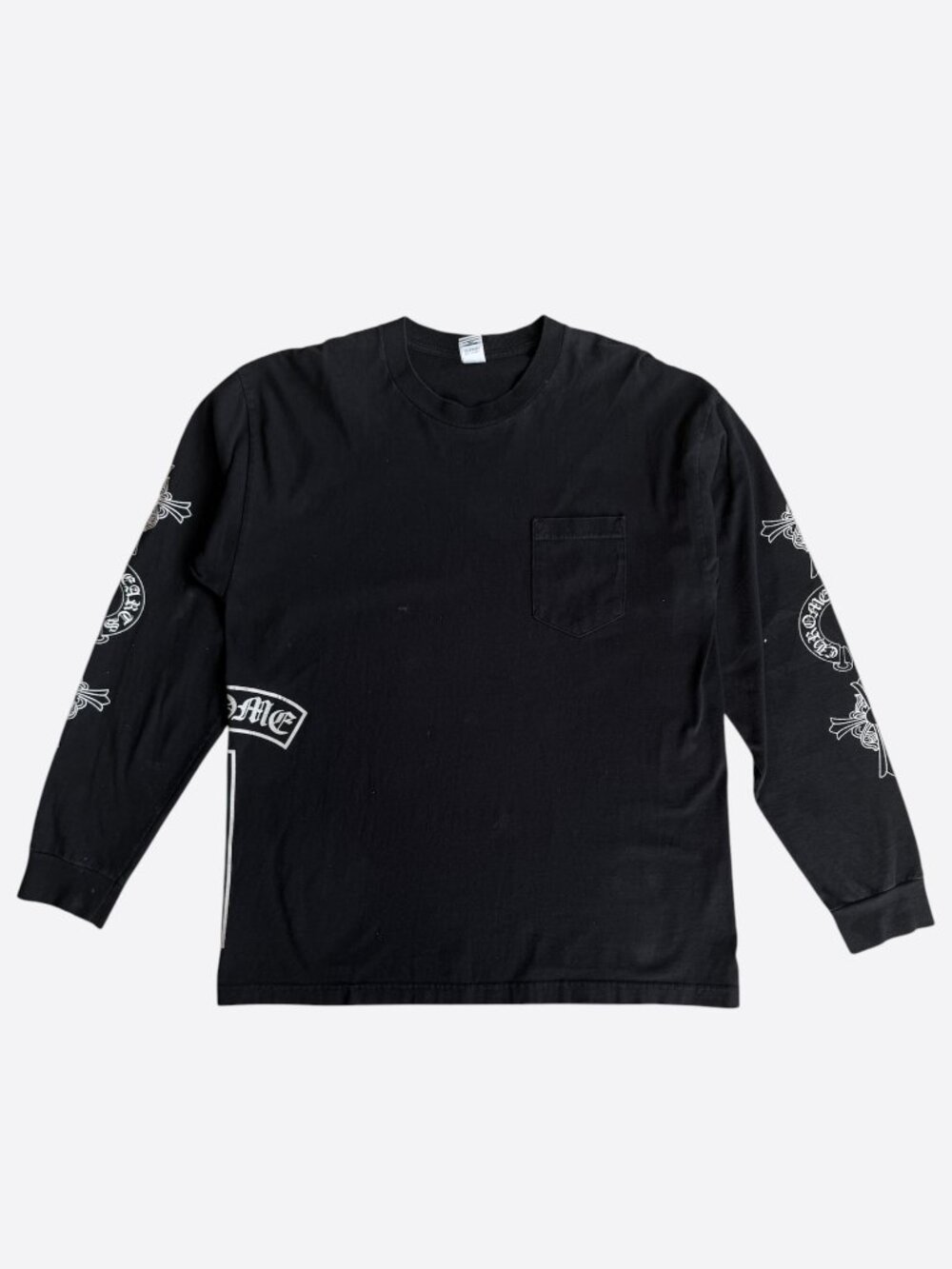 Chrome Hearts Black & White T-Bar Logo Longsleeve T-Shirt